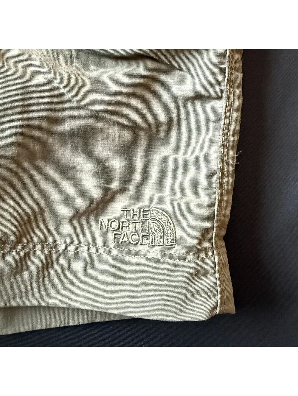 The North Face Men Hiking Cargo Short Size 32 Olive Green Nylon Zip